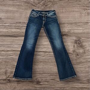 Silver Suki Bootcut Western Glove Works Jeans Women Size W29/L32
